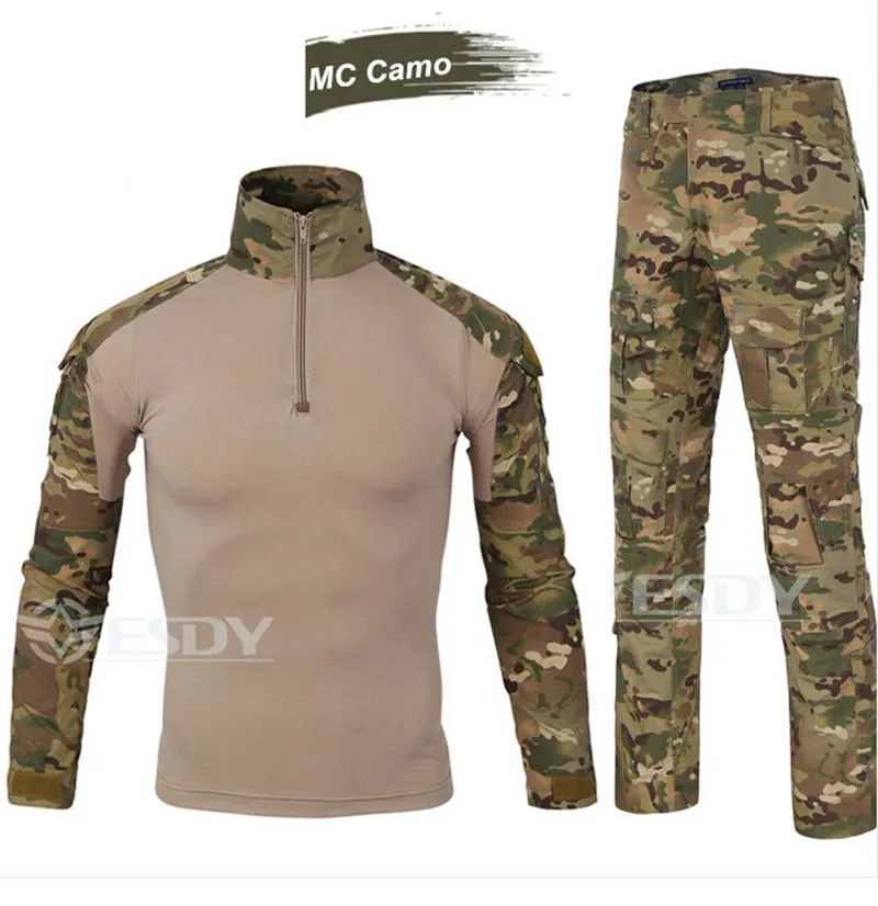 11-Colors Tactical Tight Outdoor Sports Camouflage Suit Military Style Uniform