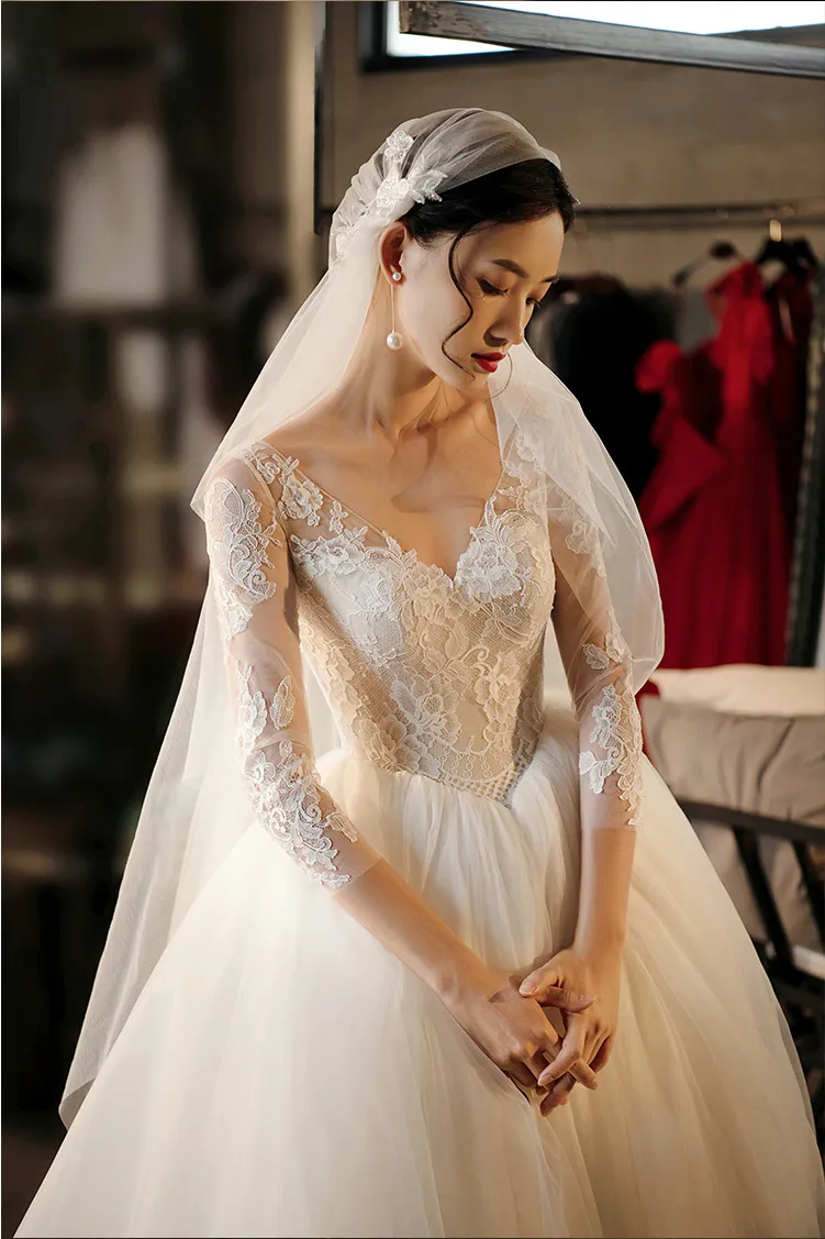 2020 New Style Fashion Dress, Wedding Dress, Evening Dress, V Neck Tailling Bridal Dress