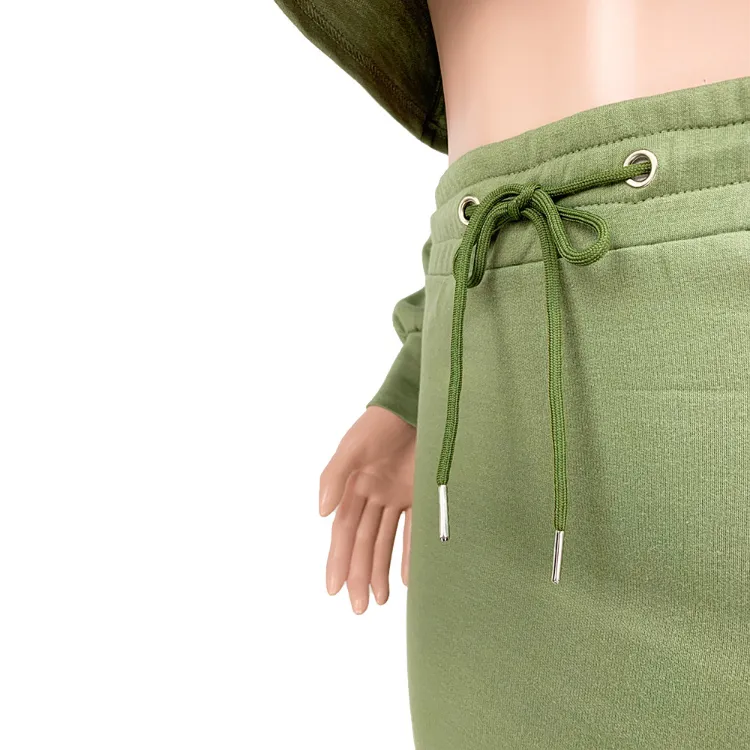 2021 Aibort Hot New Style Original Solid Color Long Sleeve Two Piece Set Outfits Women 2 Piece Set Clothing