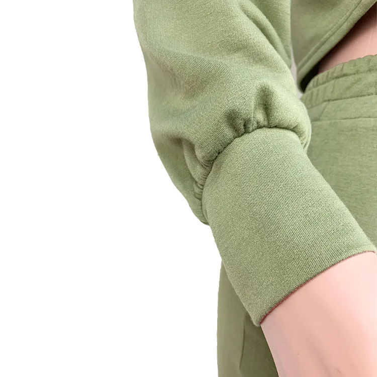 2021 Aibort Hot New Style Original Solid Color Long Sleeve Two Piece Set Outfits Women 2 Piece Set Clothing