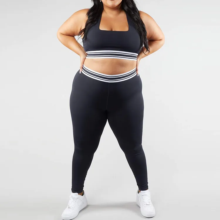 2021 Gym Wear Yoga Top Pants Tummy Control Slimming Booty Leggings Plus Size Women Fitness Yoga Sets Clothing Outfits