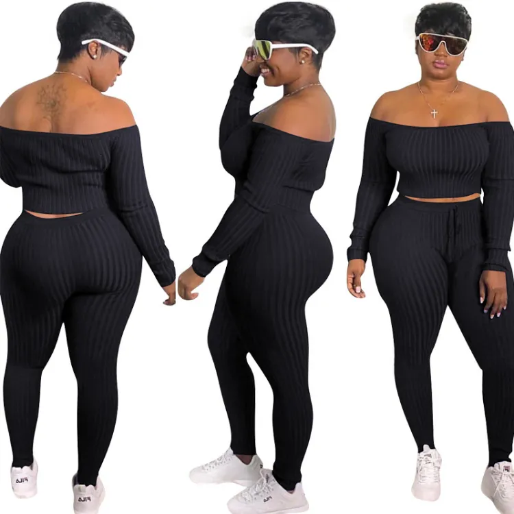 2021 Plus Size Womens Clothing Fashion Women Fall Clothes High Quality Outfits Two Piece Set Women Clothing