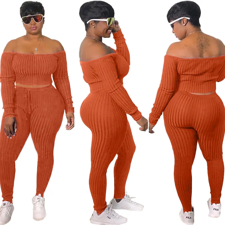 2021 Plus Size Womens Clothing Fashion Women Fall Clothes High Quality Outfits Two Piece Set Women Clothing