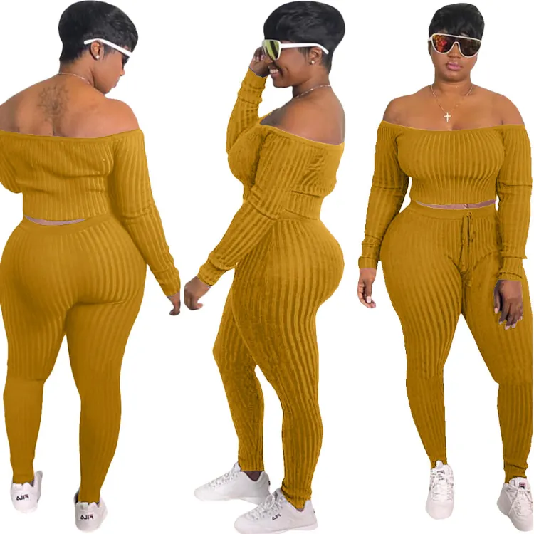 2021 Plus Size Womens Clothing Fashion Women Fall Clothes High Quality Outfits Two Piece Set Women Clothing