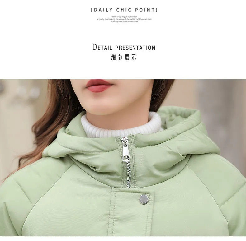 2021 Winter Women Coat Oversize Parka Coat Warm Thick Down Cotton Jacket Female Loose Hooded Padded Women Jackets