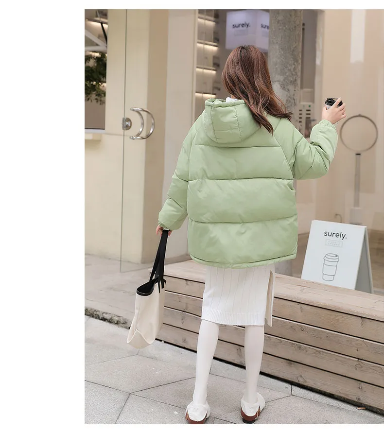 2021 Winter Women Coat Oversize Parka Coat Warm Thick Down Cotton Jacket Female Loose Hooded Padded Women Jackets