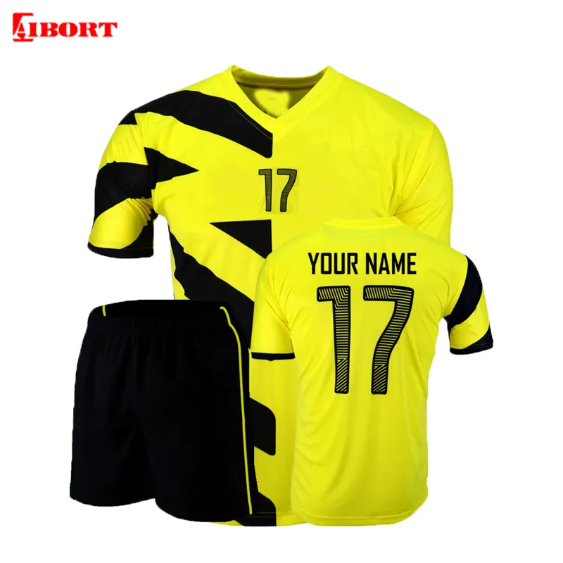 Aibort Authentic Team Striped Popular Soccer Uniform for Men (L-SC-30)