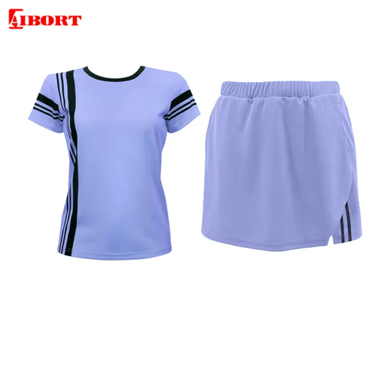 Aibort Hot Sale Custom Netball Uniform-Pleated Skirt and Polo (J-NET001 (5))