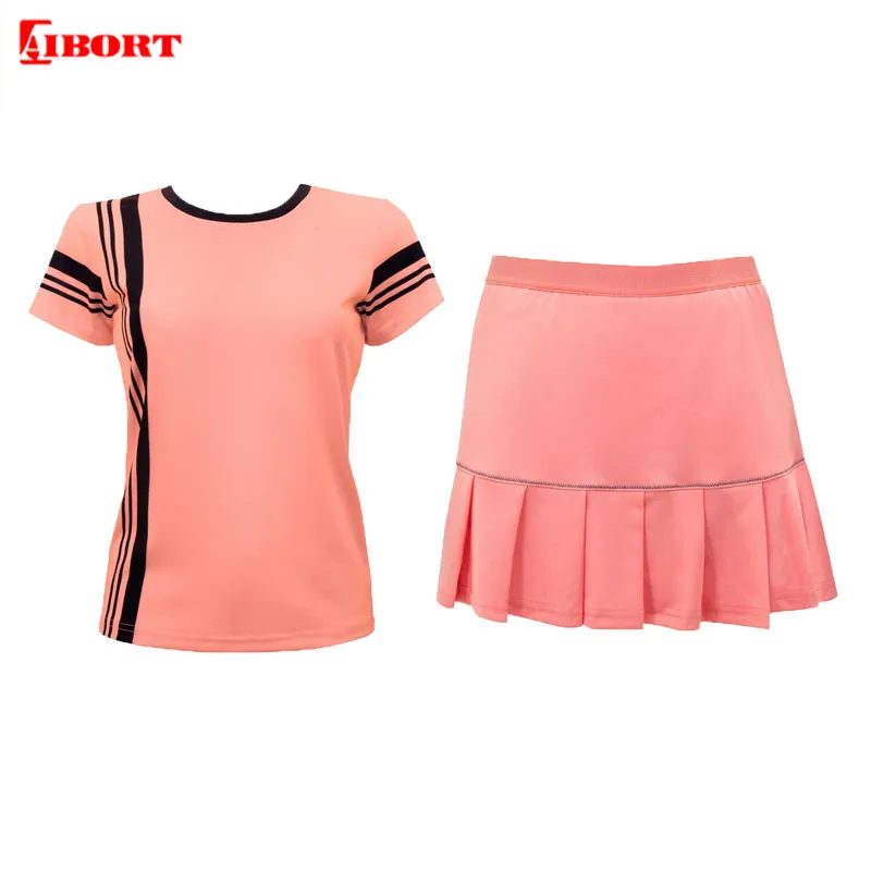 Aibort Hot Sale Custom Netball Uniform-Pleated Skirt and Polo (J-NET001 (5))