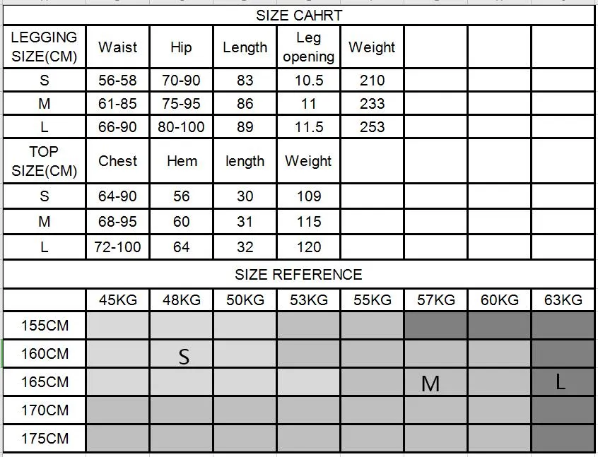 Aibort One Color Clothing Sports Women High Waisted Workout Leggings Yoga Set (N-YG-03)