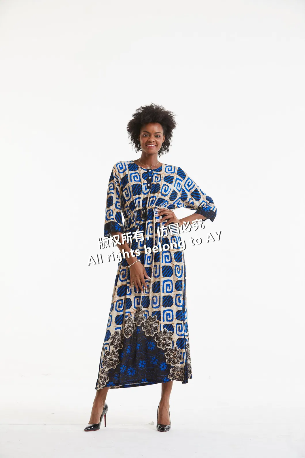 Ay Fashion and Hot Sale Boubou Print Kaftan Dresses
