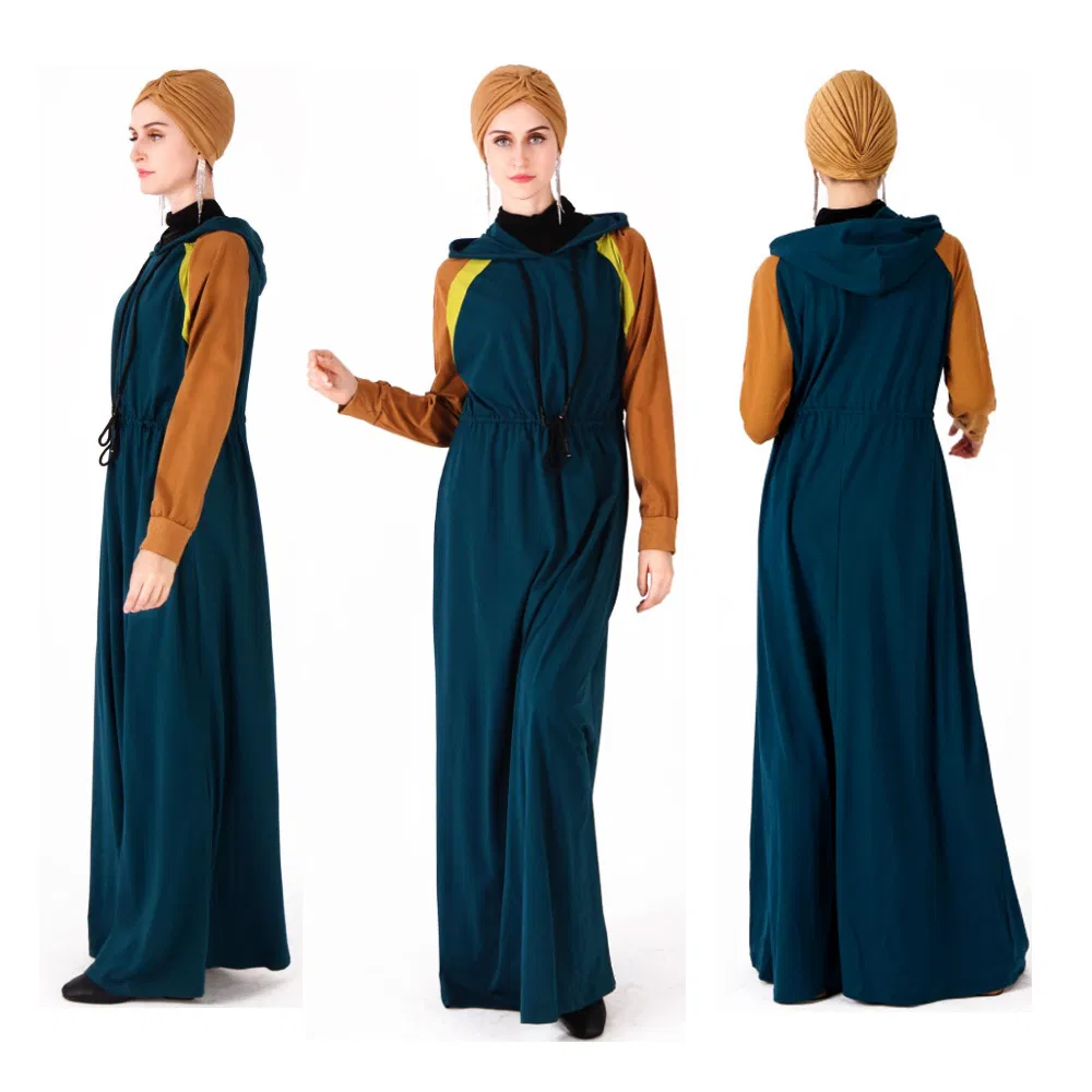 Baju Jubah Sports Muslim Women Abaya Dress Longsleeve Islamic Sportswear