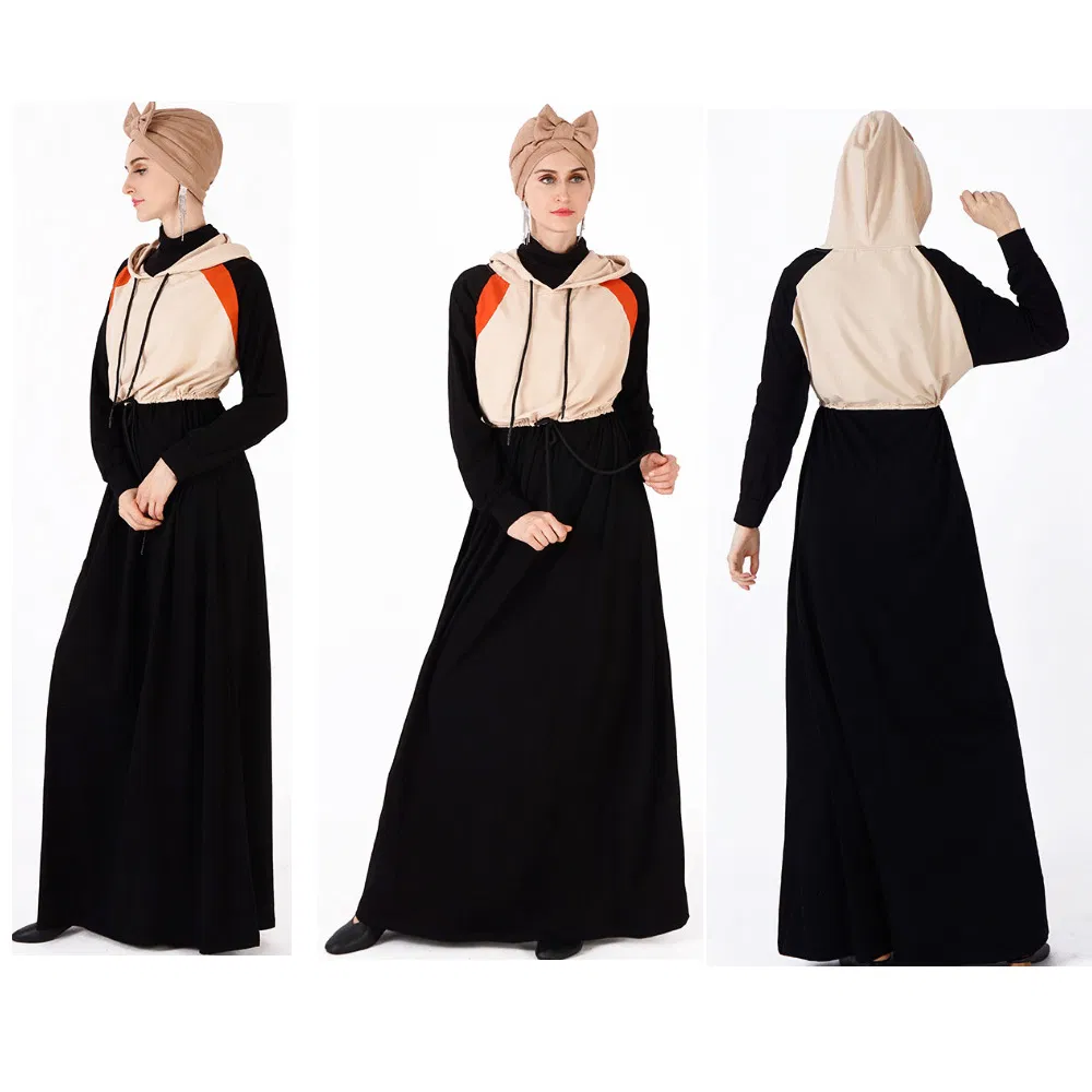 Baju Jubah Sports Muslim Women Abaya Dress Longsleeve Islamic Sportswear