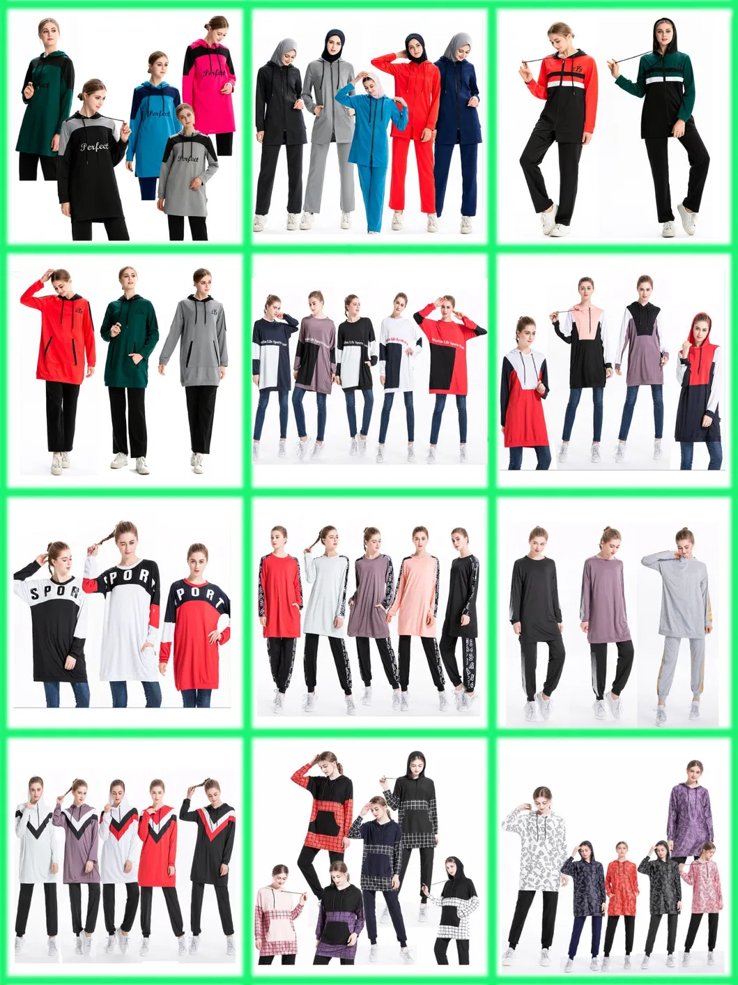 Baju Jubah Sports Muslim Women Abaya Dress Longsleeve Islamic Sportswear