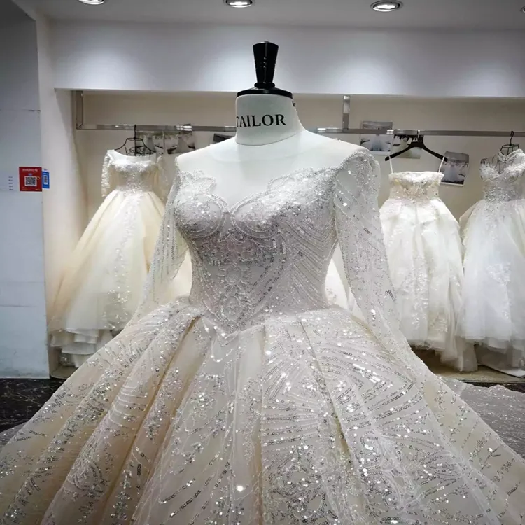 Beini White Lace Bead Bridal Evening Gown Wedding Dress