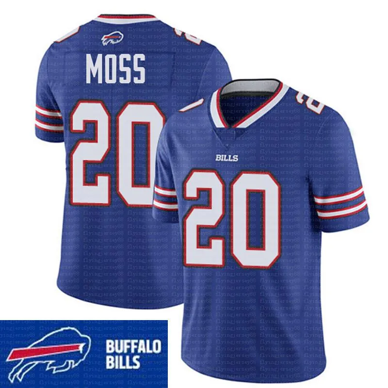 Buffalo Bill Josh Allen Tre′davious White Stefon Diggs Jersey Jim Kelly Thurman Thomas Zack Moss 91 Oliver Tremaine Edmunds Tyrod Taylor Football Jerseys