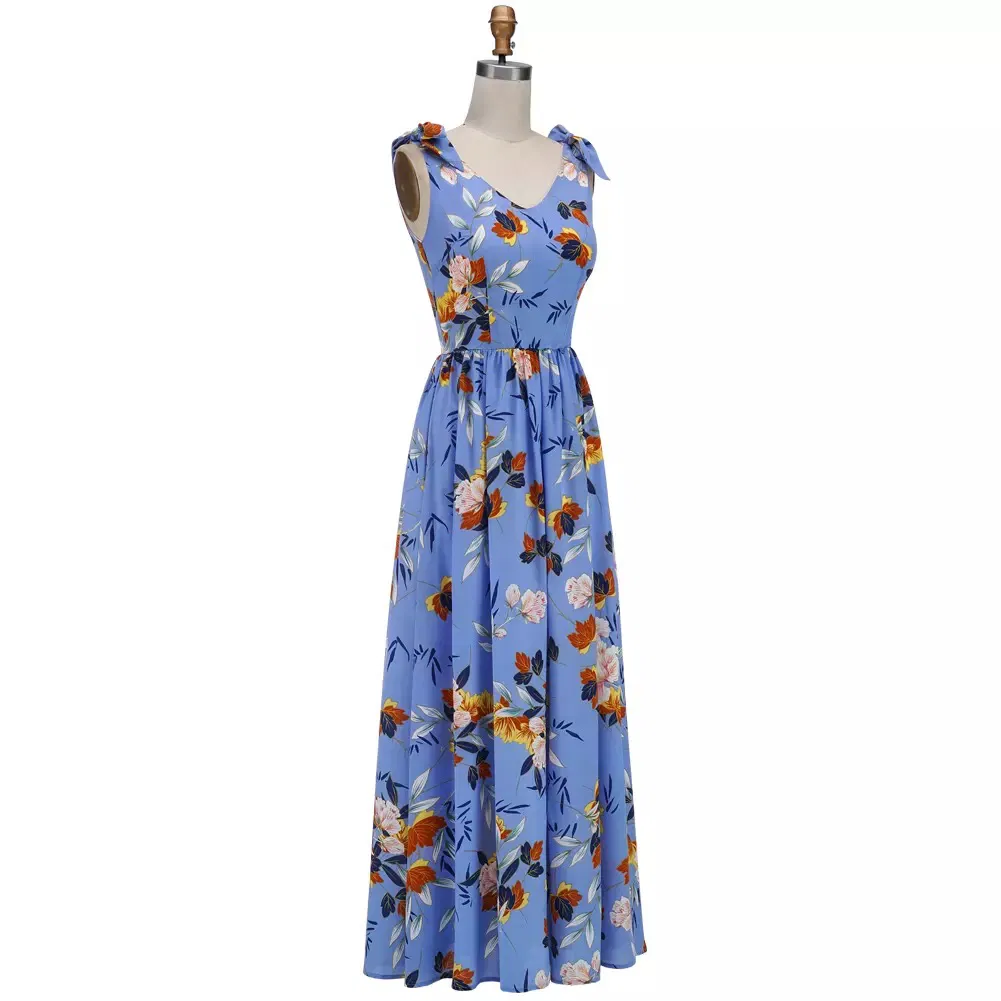 Casual Sexy Maxi Dress Floral Print Boho Dress