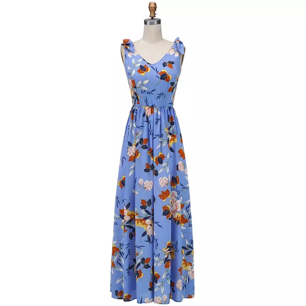 Casual Sexy Maxi Dress Floral Print Boho Dress