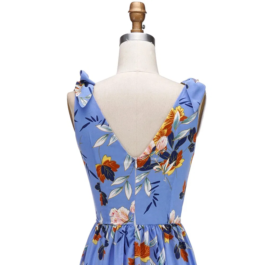 Casual Sexy Maxi Dress Floral Print Boho Dress