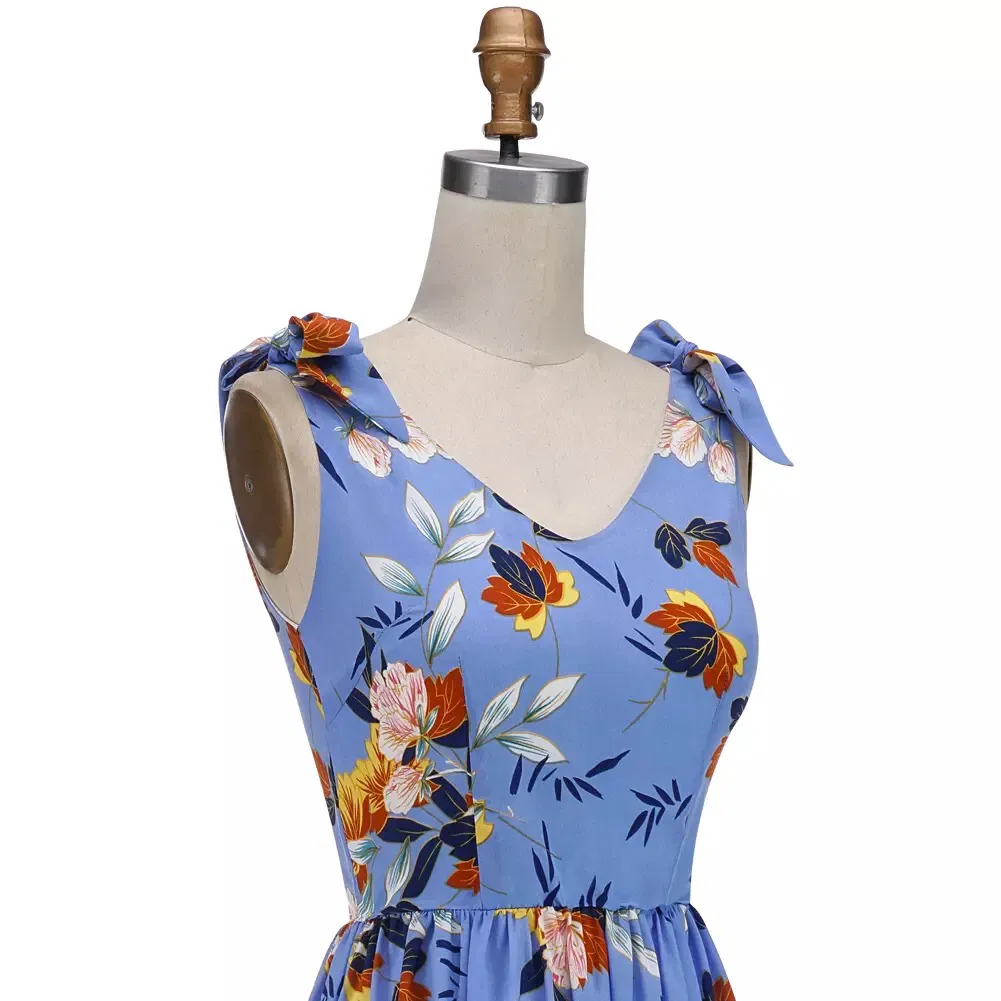 Casual Sexy Maxi Dress Floral Print Boho Dress