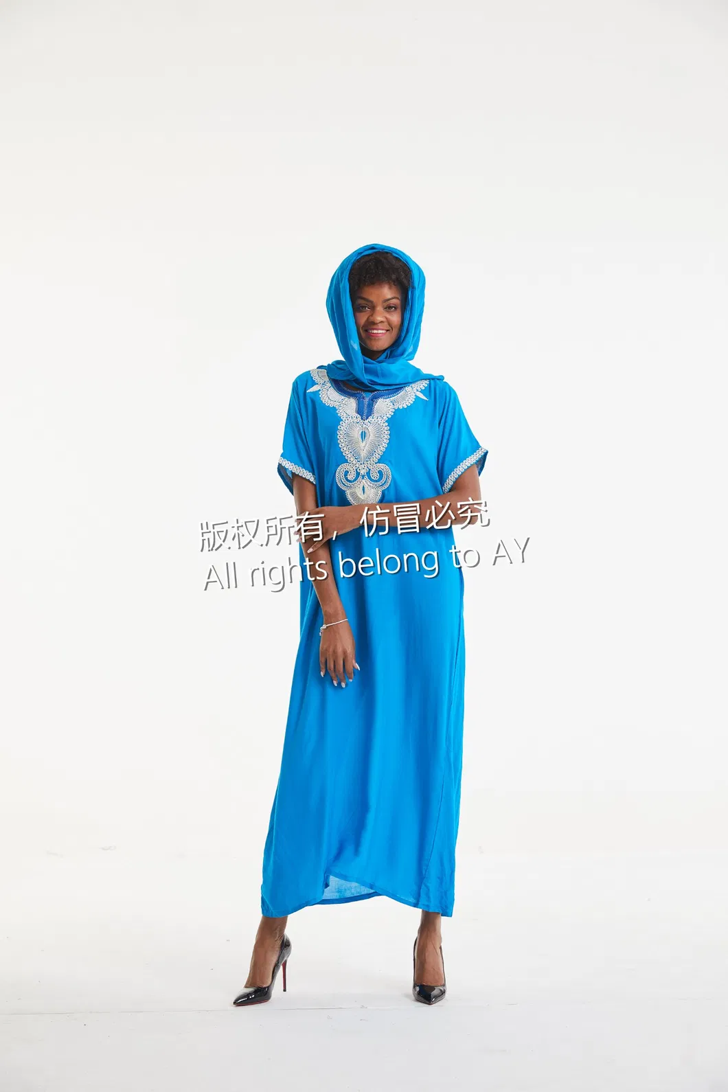 Classic Pluz Siz African Traditional Clothing Maxi Dresses Cotton Ladies Dress