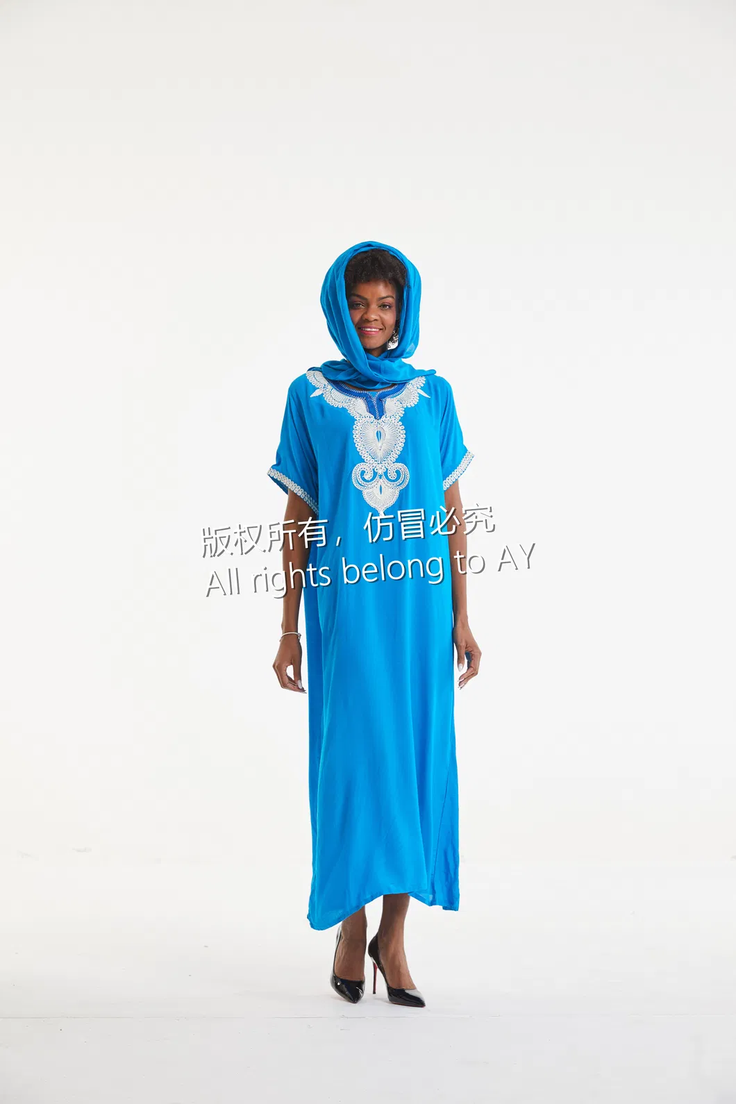 Classic Pluz Siz African Traditional Clothing Maxi Dresses Cotton Ladies Dress