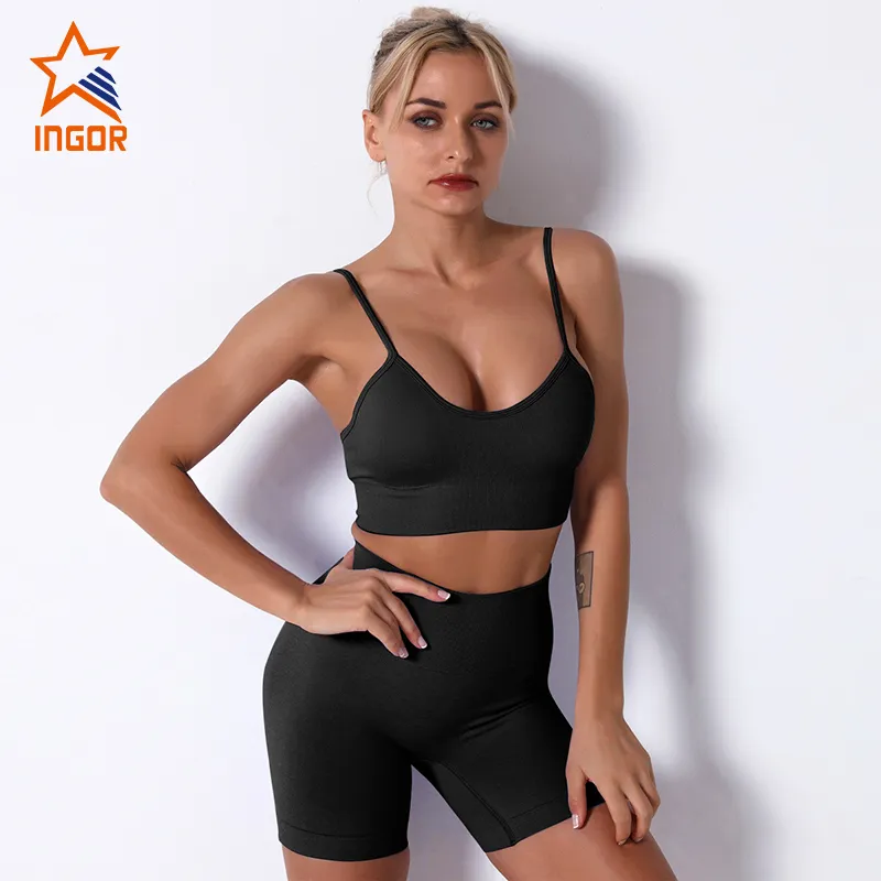 Cross-Border New Fitness Clothing Women Summer Leisure Back Sports Bra European-American Style Sexy Black Yoga