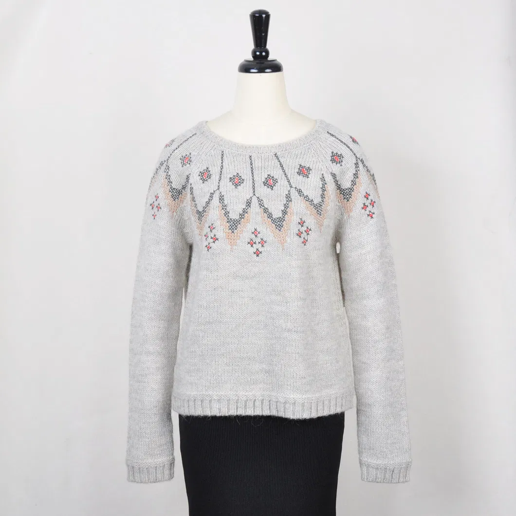 Cross Stitch Alpaca Blend Pullover Sweater