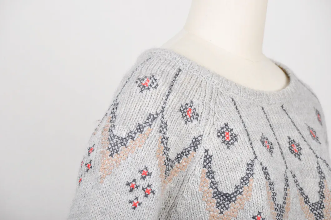 Cross Stitch Alpaca Blend Pullover Sweater