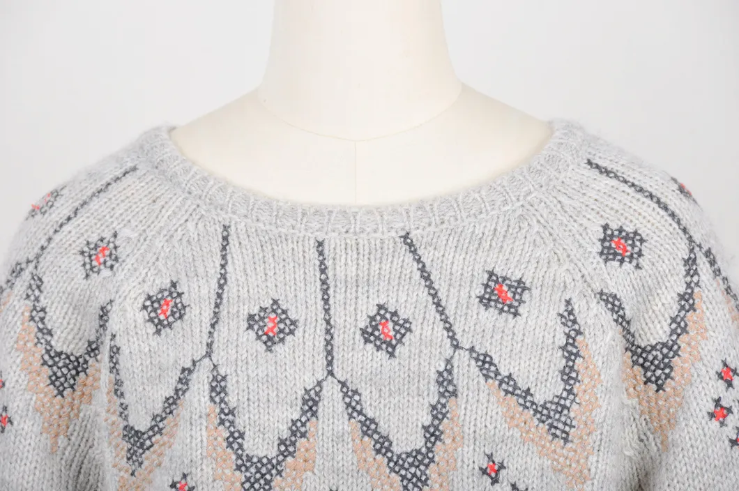 Cross Stitch Alpaca Blend Pullover Sweater