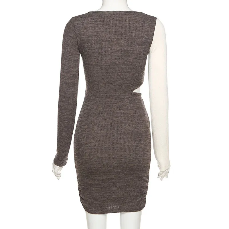 Cultivate One′ S Morality High Pockets Hip Splicing Dress