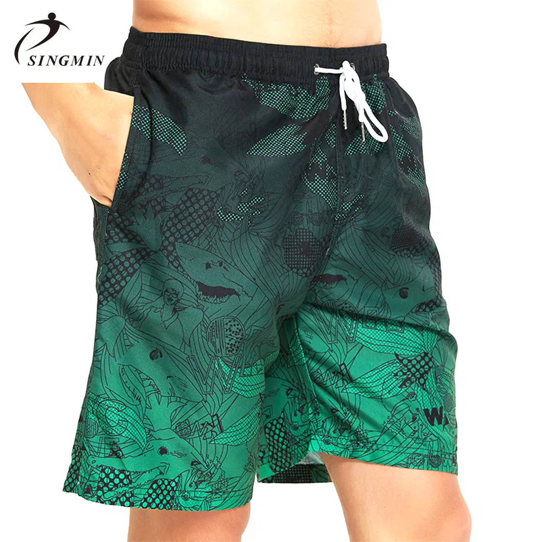 Custom Hawaiian Summer Knit Swimwear Quick Dry Digital Waterproof Swimming Boardshorts Board Beach Shorts