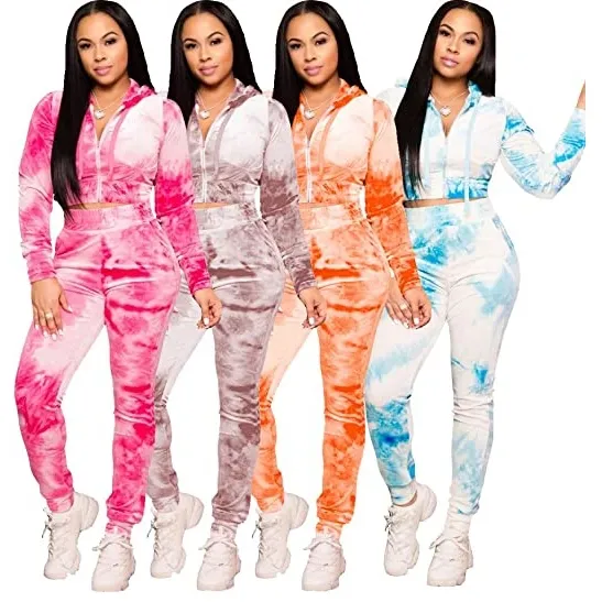 Custom Logo 2 PCS Outfits Velour Tracksuit Women Hoodie Velvet Jogging Sweatsuit Workout Sets