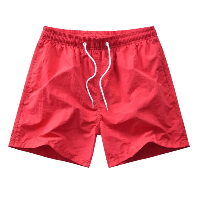Custom Logo Mens Swim Trunks Quick Dry Boardshorts with Mesh Lining Above Knee Swimwear Bathing Suits