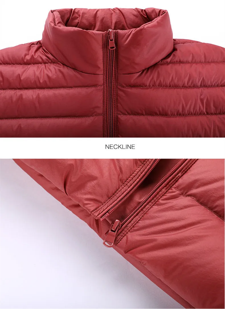 Custom Logo Printing Women Down Jacket Ultralight 90% Down 10% Feather Down Coat for Women