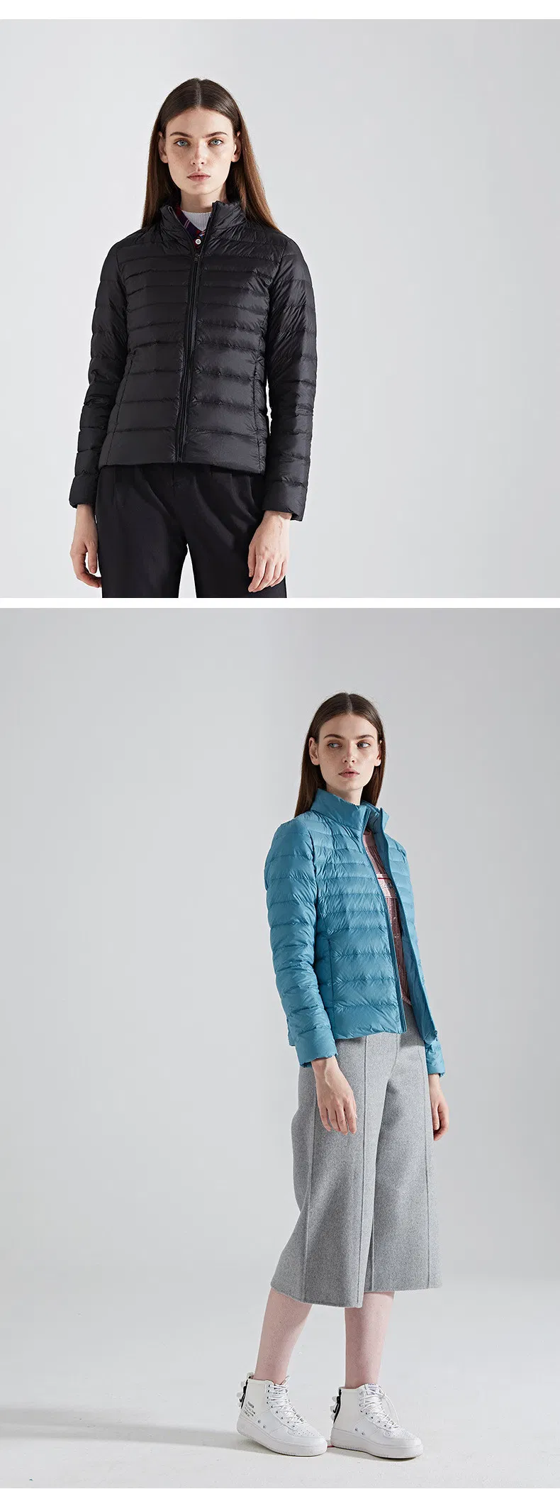 Custom Logo Printing Women Down Jacket Ultralight 90% Down 10% Feather Down Coat for Women