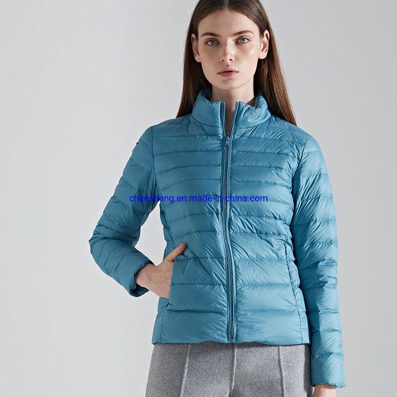 Custom Logo Printing Women Down Jacket Ultralight 90% Down 10% Feather Down Coat for Women