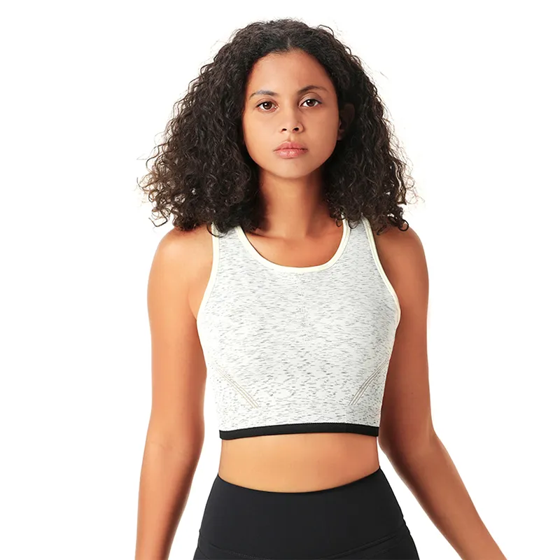 Custom Logo Sportswear Women High Waist Fitness Workout Clothing Two Piece Sports Bra Biustonosz and Nude Leggings Set