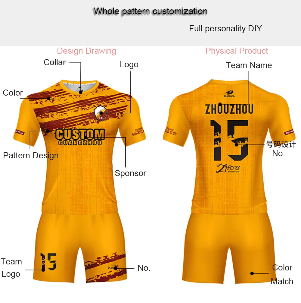 Custom Soccer Uniforms Sublimated Football Jersey Shirt
