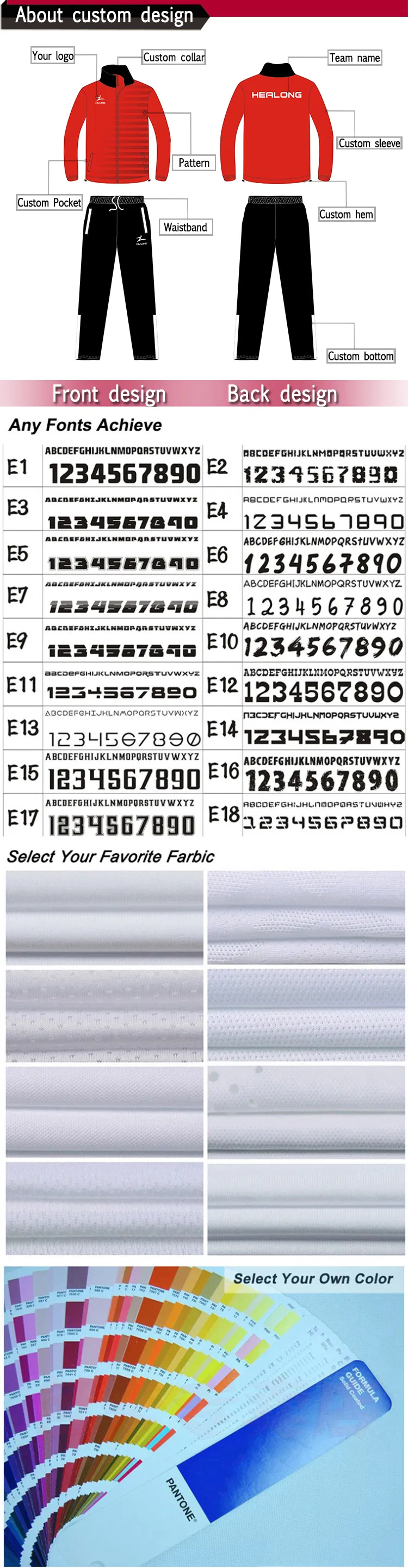 Custom Sport Tracksuit Sublimation Training Design Mesh Windbreaker Sweatsuit