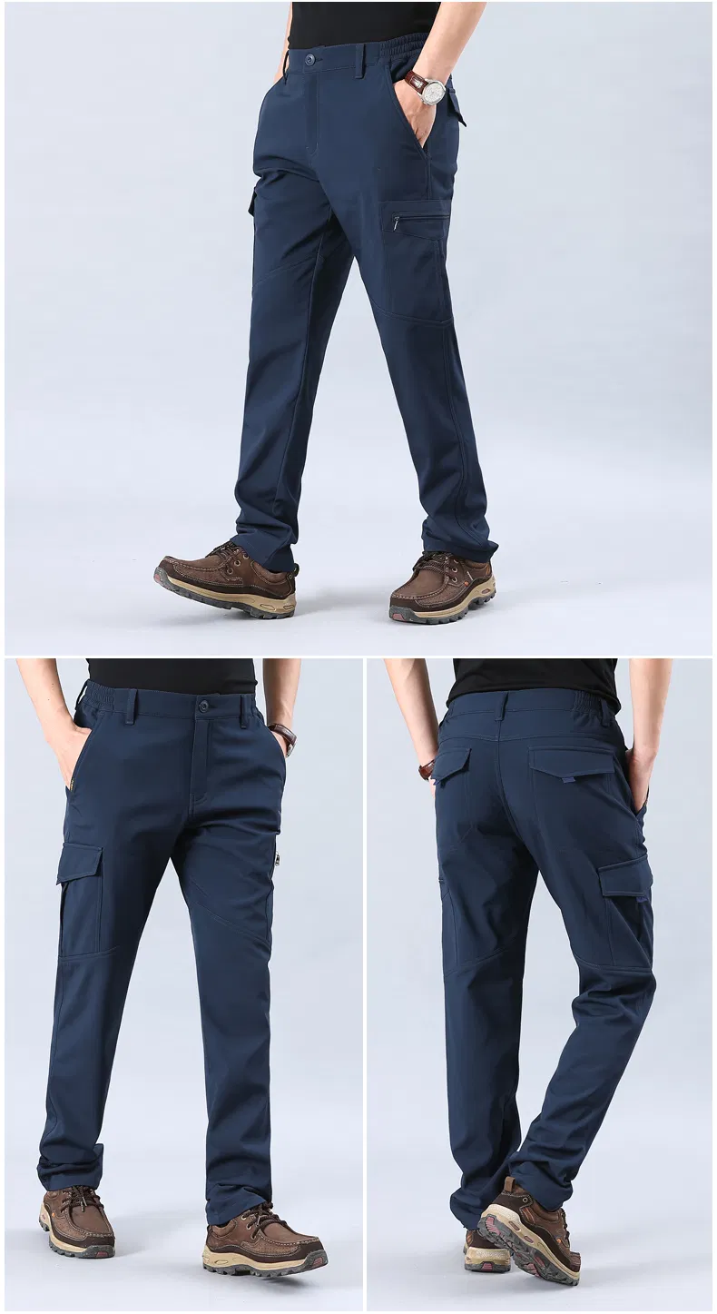 Customized Men′s Fleece Warm Winter Cargo Pants