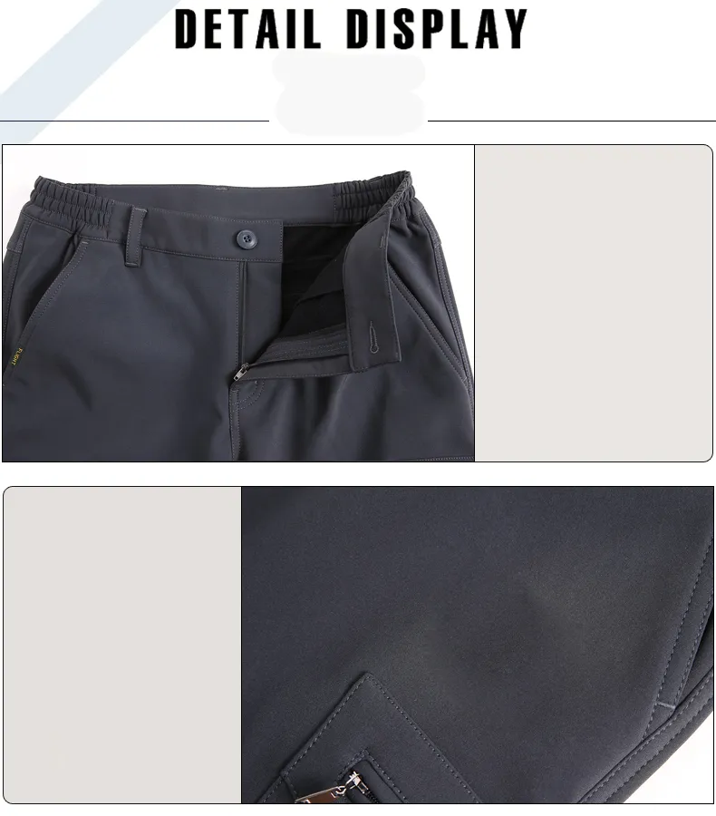 Customized Men′s Fleece Warm Winter Cargo Pants