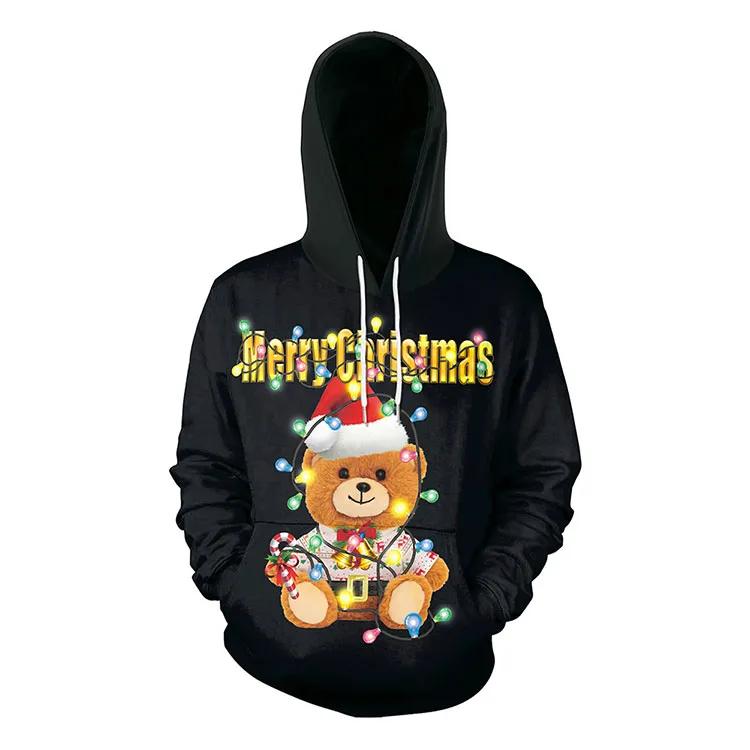 Customized Your Logo Christmas Hoodies Family Hoody Sweater Stocking Sweatshirts for Men