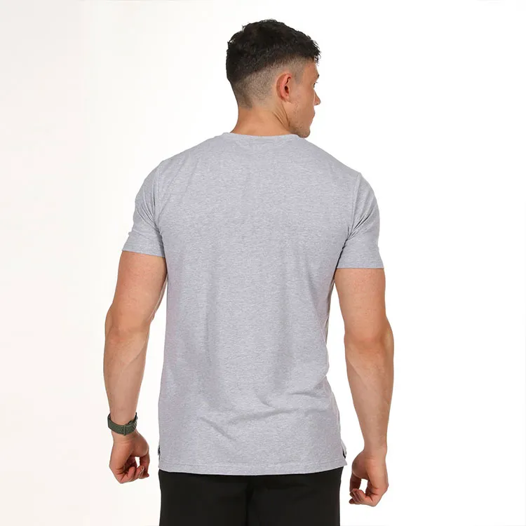Drop Shoulder Hemp Gym Rip-Stop Breathable Plain Cotton Dye Men T Shirts