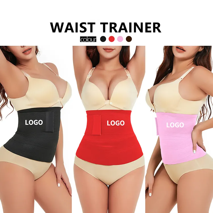 Dropshipping 4 Meter Compression Women Shaper Band Elastic Stomach Wrap Waist Trimmer Belt One Size Bandage Wrap Waist Trainer