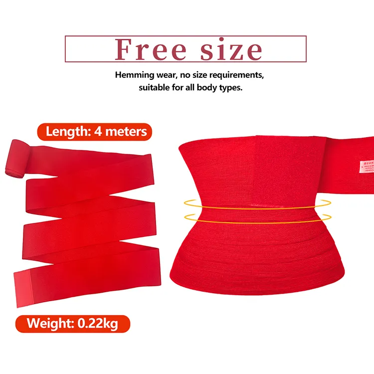 Dropshipping 4 Meter Compression Women Shaper Band Elastic Stomach Wrap Waist Trimmer Belt One Size Bandage Wrap Waist Trainer