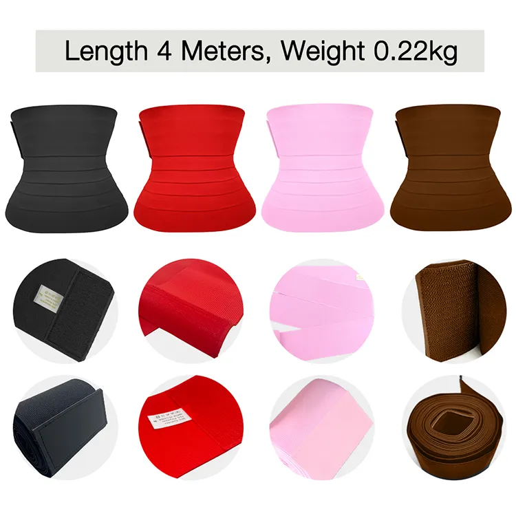 Dropshipping 4 Meter Compression Women Shaper Band Elastic Stomach Wrap Waist Trimmer Belt One Size Bandage Wrap Waist Trainer