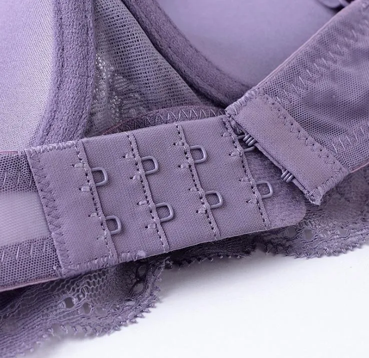 European and American New Style Gathered Adjust Bra Sexy and Sweet Lace Bra Suit