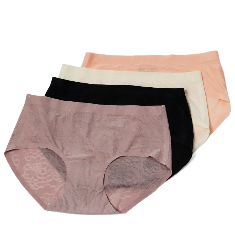 Factory Direct Large Size Viscose Fiber Seamless Underwear Women′s Sexy MID-Waist Plus-Sized Comfortable Women′s Panties