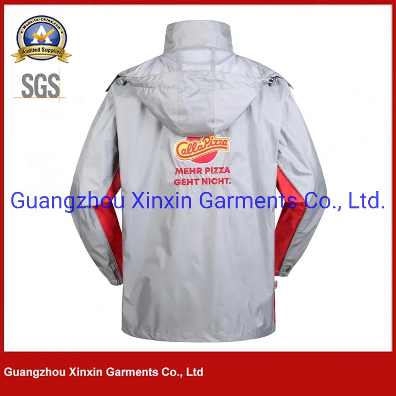 Factory Men Sport Wear Cheap Custom Design Embroidery Fleece Jacket Windbreaker Rain Jacket (J506)